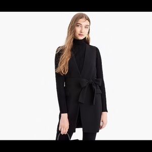 J. Crew Sleeveless Tie-Waist Blazer